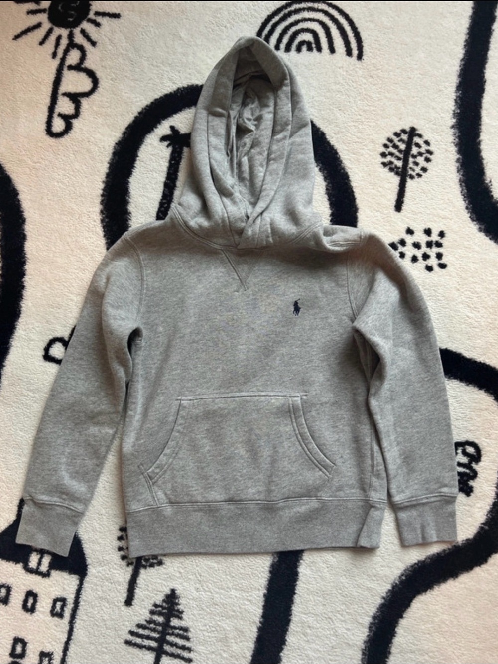 Gently Used Polo by Ralph Lauren Grey Hooded Kids Sweatshirt